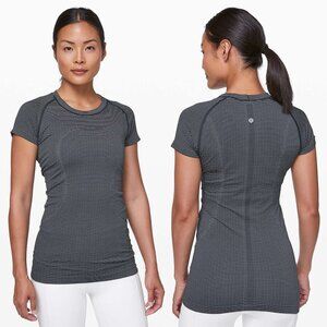 Lululemon Swiftly Tech Short Sleeve Crew True Navy White Striped Size 4